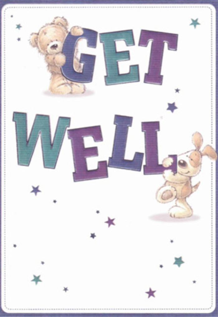 Capturing the uplifting spirit of a Northolt get well tradition, this card beautifully illustrates gentle encouragement through a scene that's as sincere as it is endearing. A fluffy bear and playful puppy-each rendered with detailed strokes that evoke the textures of plush toys-team up amidst sparkling stars to propel bright wishes forward. The typography, shaded in gradients of mulberry and sea-green, stands confidently in the centre, much like the bold signage of beloved Northolt shops. There's a tactile warmth to the bear's soft fur and the velvety flop of the puppy's ears, creating a sense of coziness akin to a cherished handmade quilt. The lightness in the background, reminiscent of the crisp mornings along Mandeville Road, allows the vibrant details to glow, inviting heartfelt optimism. Pairing this illustrated card with a thoughtfully curated bouquet from a local florist amplifies its power to convey support. The entire composition is a gentle, joyful offering destined to brighten north-west London recoveries with a touch of community care.